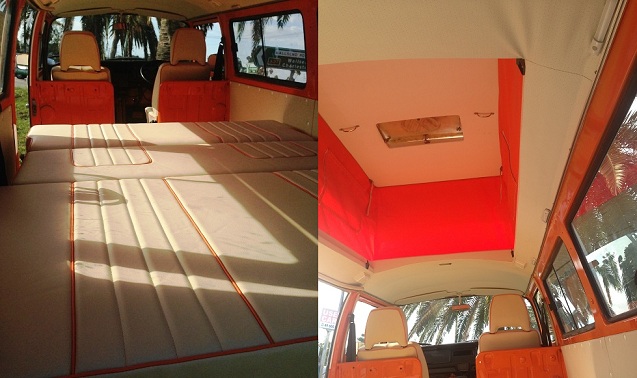 VW Kombi 1977 Orange Crush Interior headlining