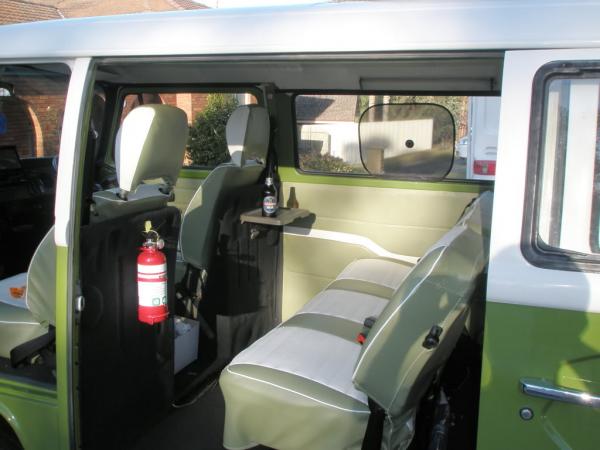 VW Kombi with fire extinguisher